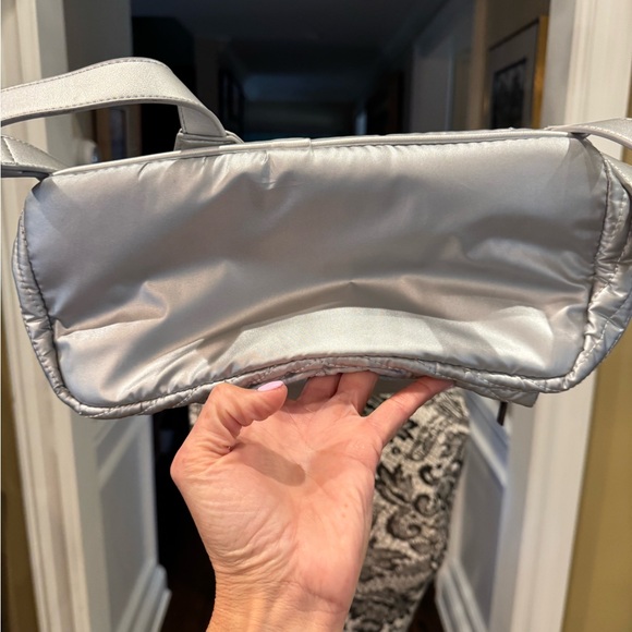 Peace Love World Silver Metallic Backpack - Picture 7 of 12